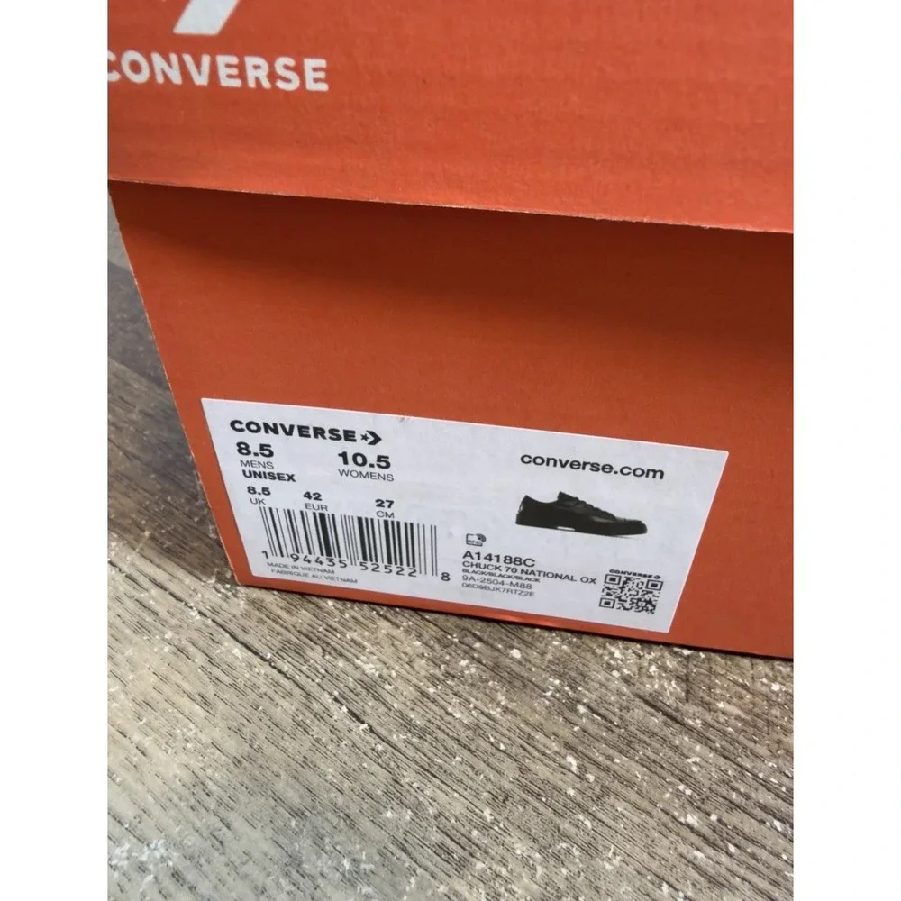 CONVERSE CHUCK ALL-STAR 70 Fromal Black Leather A14188C Men's Size 8.5 NEW